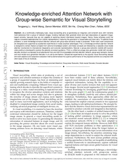 Knowledge-enriched Attention Network with Group-wise Semantic for Visual
  Storytelling