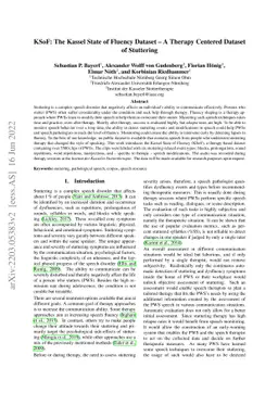 KSoF: The Kassel State of Fluency Dataset -- A Therapy Centered Dataset
  of Stuttering