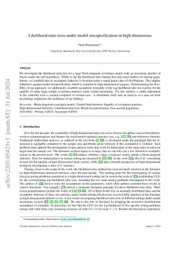 Likelihood ratio tests under model misspecification in high dimensions