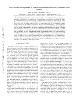 Bias-variance decomposition of overparameterized regression with random
  linear features