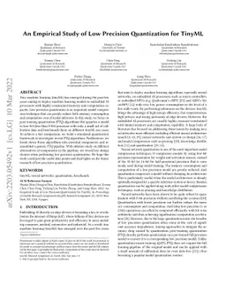 An Empirical Study of Low Precision Quantization for TinyML