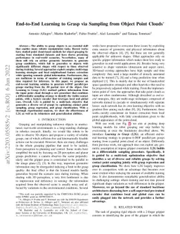 End-to-End Learning to Grasp via Sampling from Object Point Clouds