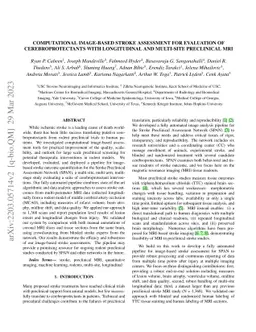 Computational Image-based Stroke Assessment for Evaluation of
  Cerebroprotectants with Longitudinal and Multi-site Preclinical MRI