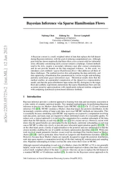 Bayesian inference via sparse Hamiltonian flows