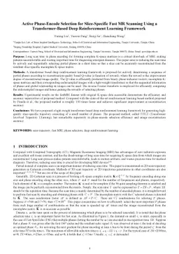 Active Phase-Encode Selection for Slice-Specific Fast MR Scanning Using
  a Transformer-Based Deep Reinforcement Learning Framework