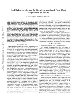 An Efficient Accelerator for Deep Learning-based Point Cloud
  Registration on FPGAs