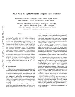 WiCV 2021: The Eighth Women In Computer Vision Workshop