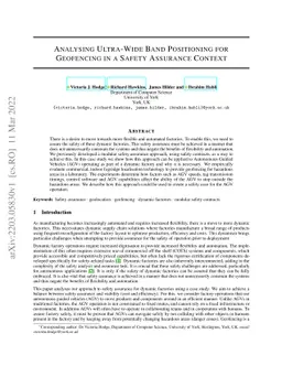 Analysing Ultra-Wide Band Positioning for Geofencing in a Safety
  Assurance Context
