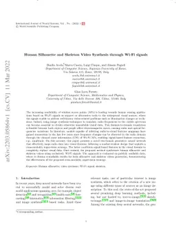 Human Silhouette and Skeleton Video Synthesis through Wi-Fi signals