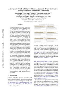A Sentence is Worth 128 Pseudo Tokens: A Semantic-Aware Contrastive
  Learning Framework for Sentence Embeddings