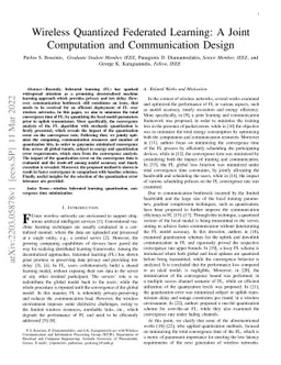Wireless Quantized Federated Learning: A Joint Computation and
  Communication Design