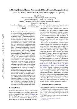 Achieving Reliable Human Assessment of Open-Domain Dialogue Systems
