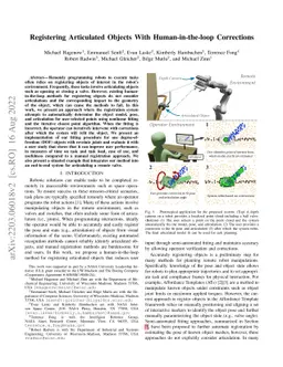 Registering Articulated Objects With Human-in-the-loop Corrections