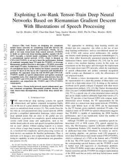 Exploiting Low-Rank Tensor-Train Deep Neural Networks Based on
  Riemannian Gradient Descent With Illustrations of Speech Processing