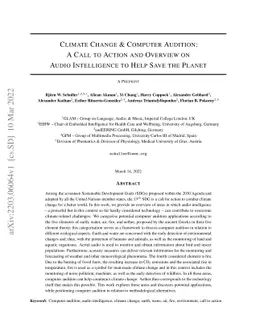 Climate Change & Computer Audition: A Call to Action and Overview on
  Audio Intelligence to Help Save the Planet