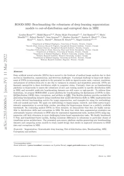 ROOD-MRI: Benchmarking the robustness of deep learning segmentation
  models to out-of-distribution and corrupted data in MRI
