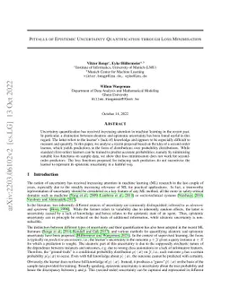 Pitfalls of Epistemic Uncertainty Quantification through Loss
  Minimisation