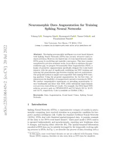 Neuromorphic Data Augmentation for Training Spiking Neural Networks