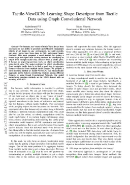 Tactile-ViewGCN: Learning Shape Descriptor from Tactile Data using Graph
  Convolutional Network