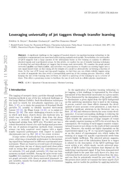 Leveraging universality of jet taggers through transfer learning