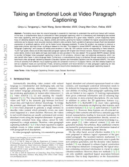 Taking an Emotional Look at Video Paragraph Captioning