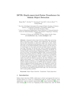 DFTR: Depth-supervised Fusion Transformer for Salient Object Detection