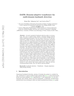DATR: Domain-adaptive transformer for multi-domain landmark detection