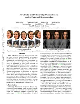 3D-GIF: 3D-Controllable Object Generation via Implicit Factorized
  Representations