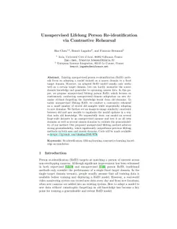Unsupervised Lifelong Person Re-identification via Contrastive Rehearsal
