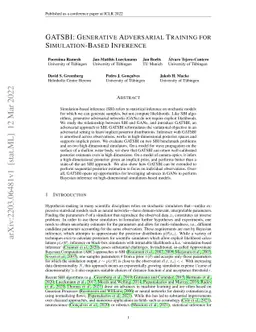 GATSBI: Generative Adversarial Training for Simulation-Based Inference