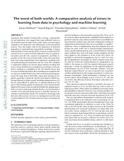 The worst of both worlds: A comparative analysis of errors in learning
  from data in psychology and machine learning