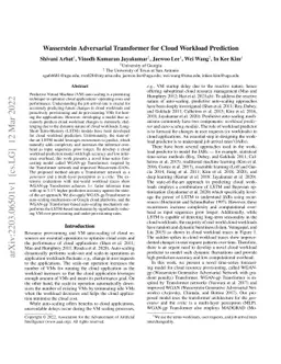 Wasserstein Adversarial Transformer for Cloud Workload Prediction
