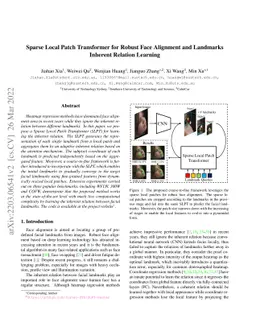 Sparse Local Patch Transformer for Robust Face Alignment and Landmarks
  Inherent Relation Learning