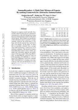 SummaReranker: A Multi-Task Mixture-of-Experts Re-ranking Framework for
  Abstractive Summarization