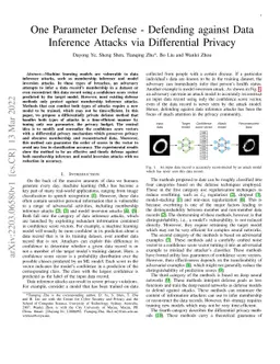 One Parameter Defense -- Defending against Data Inference Attacks via
  Differential Privacy