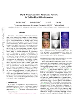 Depth-Aware Generative Adversarial Network for Talking Head Video
  Generation