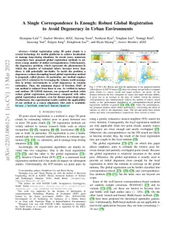 A Single Correspondence Is Enough: Robust Global Registration to Avoid
  Degeneracy in Urban Environments