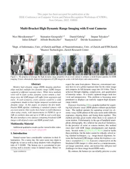Multi-Bracket High Dynamic Range Imaging with Event Cameras
