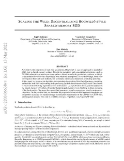 Scaling the Wild: Decentralizing Hogwild!-style Shared-memory SGD