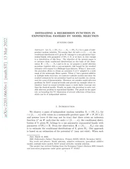 Estimating a regression function in exponential families by model
  selection