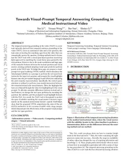 Towards Visual-Prompt Temporal Answering Grounding in Medical
  Instructional Video