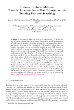 Training Protocol Matters: Towards Accurate Scene Text Recognition via
  Training Protocol Searching