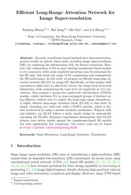 Efficient Long-Range Attention Network for Image Super-resolution
