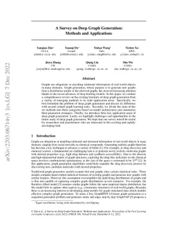 A Survey on Deep Graph Generation: Methods and Applications