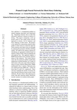 Pruned Graph Neural Network for Short Story Ordering