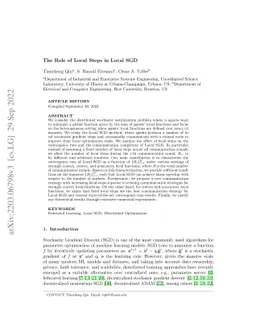 The Role of Local Steps in Local SGD