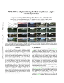 ADAS: A Direct Adaptation Strategy for Multi-Target Domain Adaptive
  Semantic Segmentation