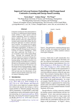 Improved Universal Sentence Embeddings with Prompt-based Contrastive
  Learning and Energy-based Learning