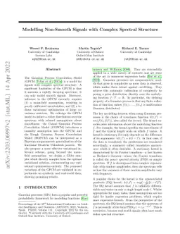 Modelling Non-Smooth Signals with Complex Spectral Structure