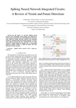 Spiking Neural Network Integrated Circuits: A Review of Trends and
  Future Directions